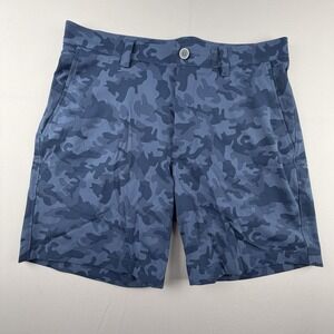 Southern Tide Brrr Shorts Mens 34 Casual Fishing Hiking Cooling Blue Camouflage